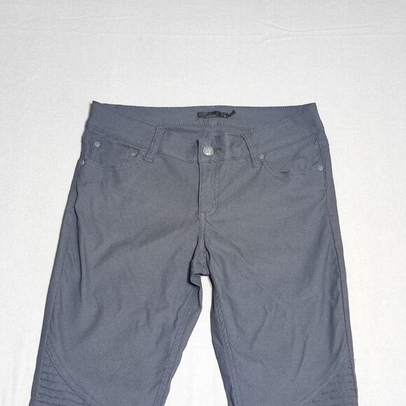 prAna pants women's size 4 grey colour Moto style straight leg skinny stretchy - Picture 2 of 14